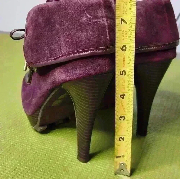 Just Fab women's purple suede heel ankle Booties size 7 US NWOT - Picture 15 of 15